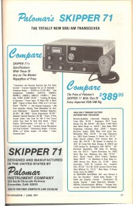 Palomar Skipper 71 Advertisement - Courtesy of Paul SWL #45